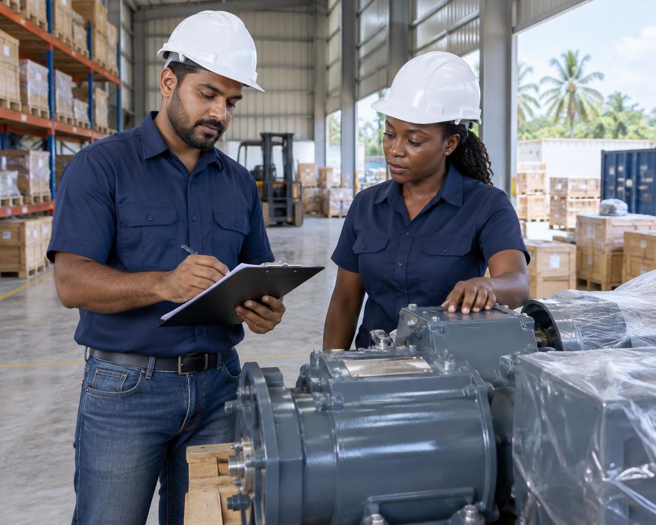 Illustrative warehouse equipment inspection